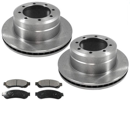 Se adapta a pastillas de rotores de disco de freno trasero Ford Super Duty F350 de rueda trasera doble 05-10