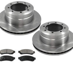 Se adapta a pastillas de rotores de disco de freno trasero Ford Super Duty F350 de rueda trasera doble 05-10