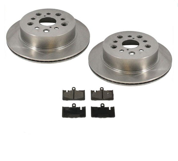 for Lexus LS430 01-06 New Rear Brake Disc Rotor Rotors & Ceramic Pads 3pc