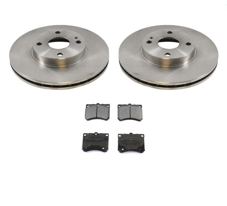 for 99-03 Ford Escort Front Brake Disc Rotor Rotors & Ceramic Pads
