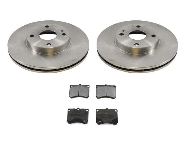 for 99-03 Ford Escort Front Brake Disc Rotor Rotors & Ceramic Pads 5474 CD473