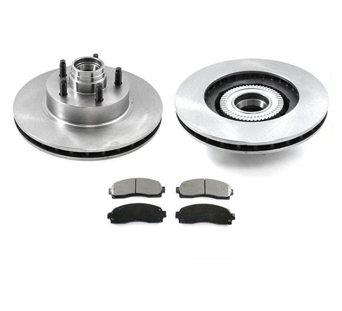 For 03-11 Ford Ranger Rear Wheel Drive 4W ABS Front Brake Rotors & Ceramic Pads