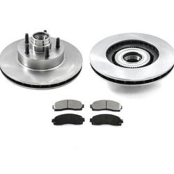 For 03-11 Ford Ranger Rear Wheel Drive 4W ABS Front Brake Rotors & Ceramic Pads