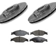 Front Brake Disc Rotors & Ceramic Brake Pads for a Ford Mustang 1999-2004