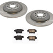 2 Rear Brake Rotors & Ceramic Brake Pads for 05-07 Ford Five Hundred, Freestyle