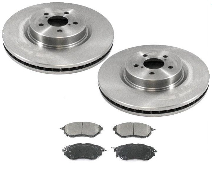 Rotores de freno delantero y pastillas de cerámica para Subaru Outback H6 3.6L 2010-2014