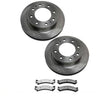 (2) Rotor de freno de disco 55056 de 8 pernos con pastillas de cerámica extra resistentes CFD784 
