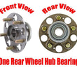 Torque Tested Rear Wheel Hub Bearing Assembly for Acura TL 99-03