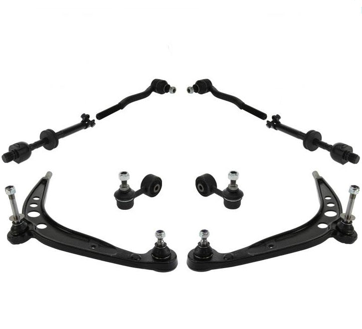 Front Lower Control Arms Tie Rods Sway For BMW E30 for 84-85 318i 6pc