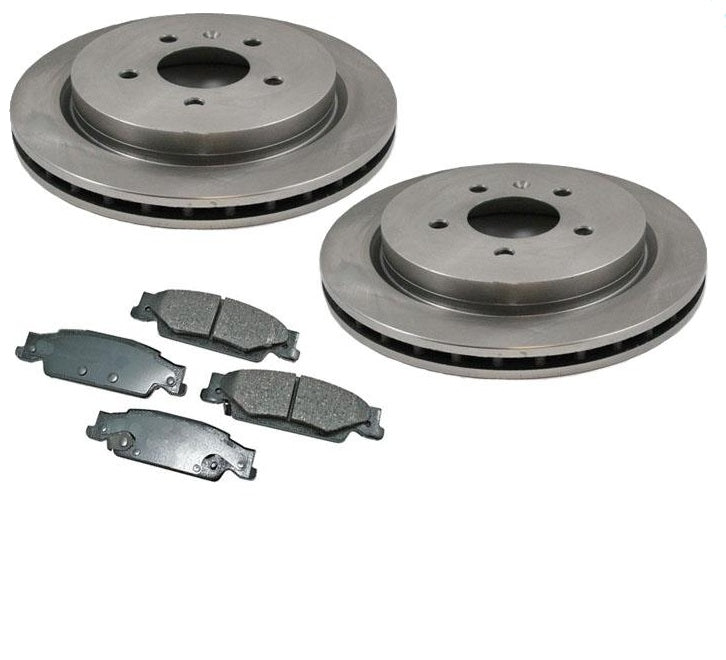 Para 03-07 Cadillac CTS FE1 rotores de freno trasero y pastillas de freno de cerámica