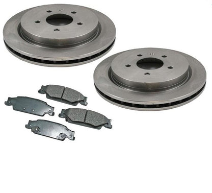 Para 03-07 Cadillac CTS FE1 rotores de freno trasero y pastillas de freno de cerámica
