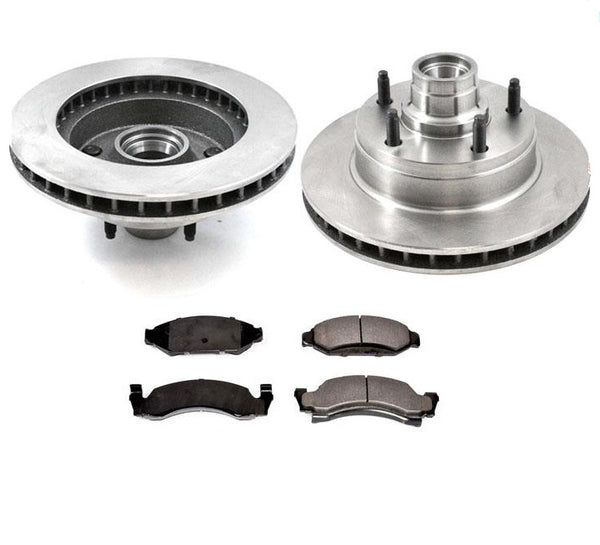 Front Brake Rotors & Pads 3pc Kit for Ford Econoline Van E150 1987-1993