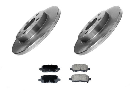 Rear Brake Rotors & Ceramic Brake Pads For Pontiac Grand Prix 2004-2008 3Pc Kit