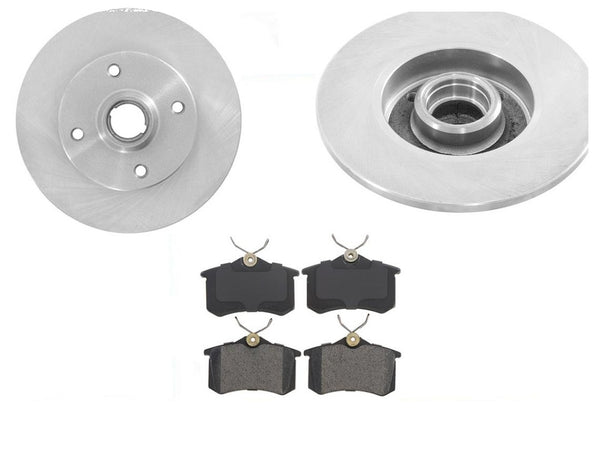 Fits Volkswagen Corrado 90-92 Front Wheel Drive 4 Stud Rear Rotors & Ceramic Pad