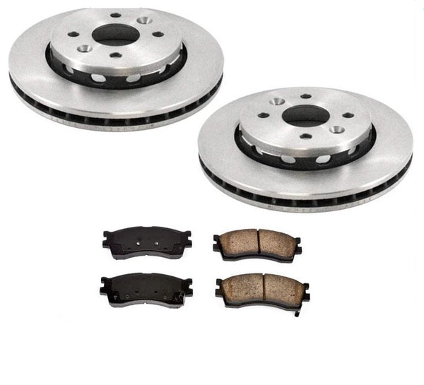 100% New Front Rotors & Brake Pads for Kia Spectra Sephia From 07/14/00 to 2002