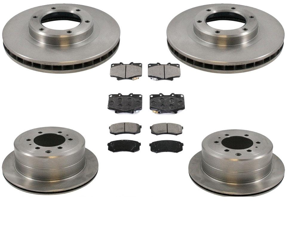 Pastillas de freno de rotores delanteros y traseros para Toyota 93-97 Landcruiser y Lexus LX450 96-97