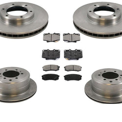 Pastillas de freno de rotores delanteros y traseros para Toyota 93-97 Landcruiser y Lexus LX450 96-97