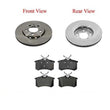 00-06 Audi TT Quattro 256MM 10 5/64 Rear Brake Rotors & Ceramic Pads