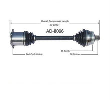 02- 08 Audi A4 A/T Left or Right New CV Drive Axle Shaft AD8096 Non Quattro