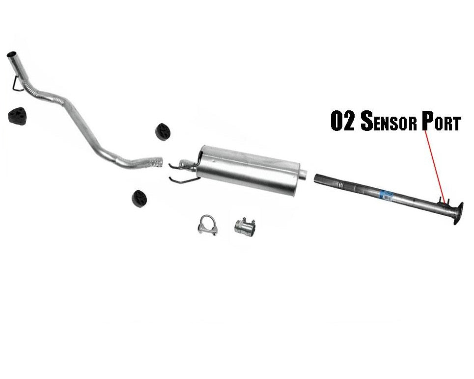 Para Tacoma Crew Cab 2001-2004 con sistema de escape silenciador de 2,7 L y 122 pulgadas W/B