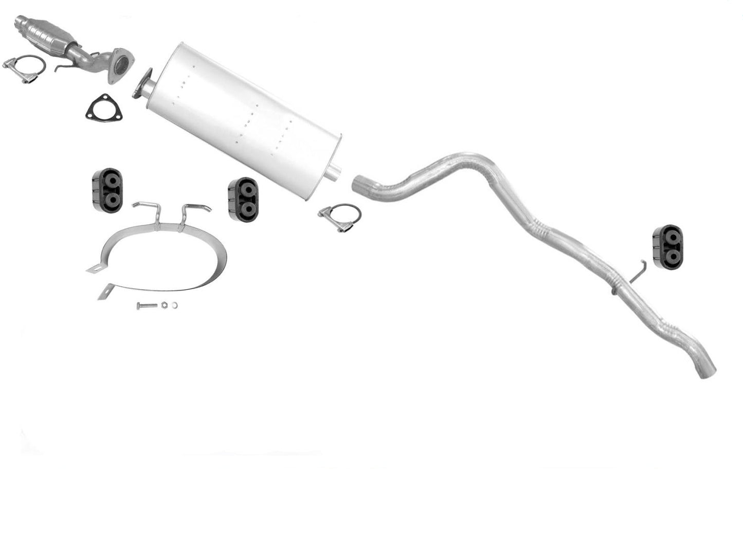 1995 S10 Blazer 4Dr 4.3L Muffler and Converter Exhaust