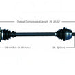 For 2000-2002 Audi TT Quattro Passenger Side New CV Drive Axle Shaft
