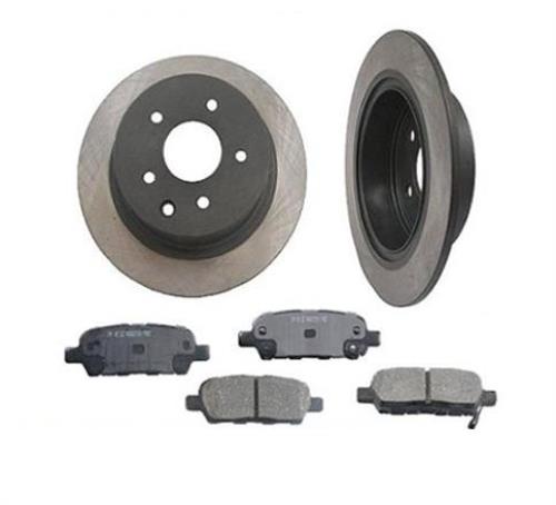 (2) Rear Brake Rotors & Ceramic Pads 31312 CD905 For 02-06 Altima 04-08 Maxima