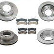 Rotores de freno de disco delantero y trasero, pastillas de freno de cerámica para Hummer H2 2003-2009