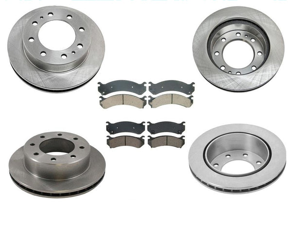Rotores de freno de disco delantero y trasero, pastillas de freno de cerámica para Hummer H2 2003-2009