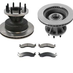 95-06 E350 Rotores de freno delantero y pastillas de freno con ABS DRW trasero solo debe llamar a Chek