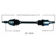 SK-8040 CV Axle Shaft - New, Front Left Drivers Side DOHC Manual Transmission