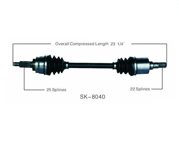 SK-8040 CV Axle Shaft - New, Front Left Drivers Side DOHC Manual Transmission