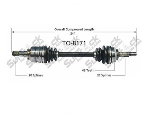 ONE Rear Driver Side Cv Shaft Axles for Toyota MR2 Spyder 03-05