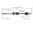 03-05 MR2 Spyder Passengers Side REAR AXLE 100% All New CV Axle Shaft
