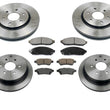 Front & Rear Rotors & Brake Pads For 05-15 Nissan Frontier 2.5L Rear Wheel Drive