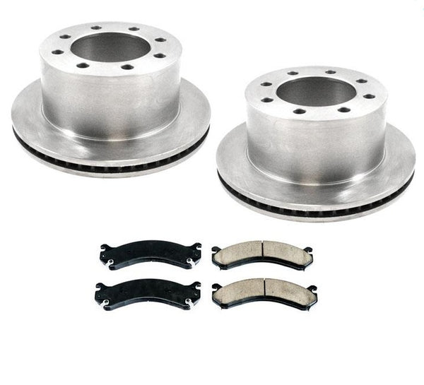 Rotores traseros y pastillas de freno para GMC Silverado 3500 con rueda trasera doble 2001-2010