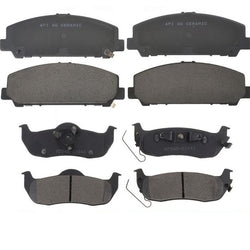 For 07-10 Infiniti QX56 Nissan Titan 07-11 Nissan Armada F+R Ceramic Brake Pads