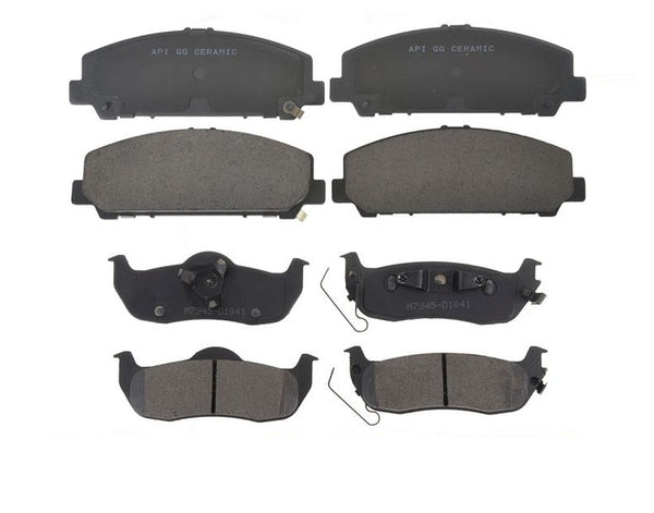 For 07-10 Infiniti QX56 Nissan Titan 07-11 Nissan Armada F+R Ceramic Brake Pads