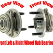 Front L + R Wheel Hub Bearings for Chevrolet Cobalt 4 Stud with out ABS 03-10
