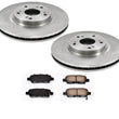 For 08-13 Nissan Rogue & 14-15 Rogue Select Rear Brake Rotors Ceramic Pads