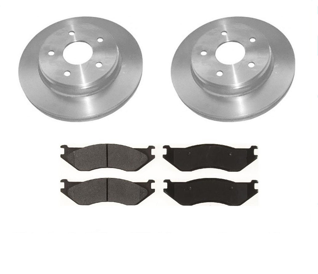(2) Front Brake Rotors & CERAMIC Pads fits 02-05 Ram 1500 Pickup