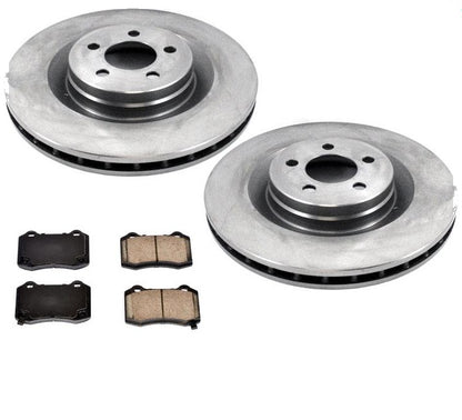 Para 06-14 Chry 300 SRT8 6.1L 6.4L (2) 13.78 350MM Pastillas de cerámica de rotores de freno trasero