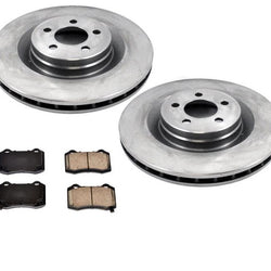 Para 06-14 Chry 300 SRT8 6.1L 6.4L (2) 13.78 350MM Pastillas de cerámica de rotores de freno trasero