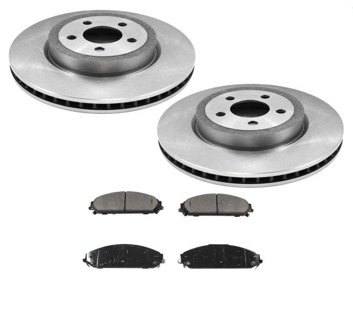05-16 Chry 300 All Wheel Drive 345MM Front Disc Brake Rotor & Ceramic Brake Pads