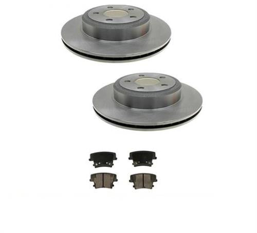 (2) Premium 53024 Disc Brake REAR Rotor & Ceramic Pads 12.60 Vented Rr Rotors