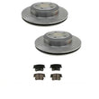 (2) Premium 53024 Disc Brake REAR Rotor & Ceramic Pads 12.60 Vented Rr Rotors
