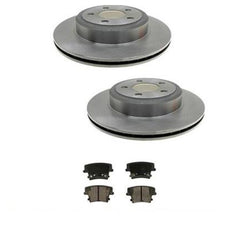 (2) Premium 53024 Disc Brake REAR Rotor & Ceramic Pads 12.60 Vented Rr Rotors