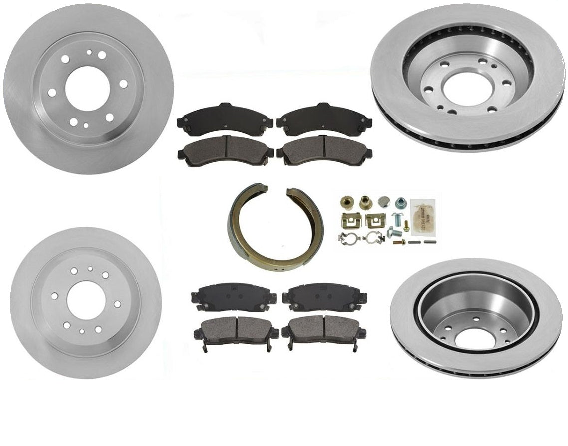 Compatible con rotores de freno y pastillas GMC Envoy Frt &amp; Rr 2002-2005, base de ruedas de 113 pulgadas.