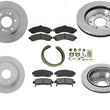 Fits 2002-2005 GMC Envoy Frt & Rr Brake Rotors & Pads Shoes Base 113" Wheel Base