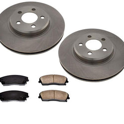 Para 06-18 Dodge Charger 3.6L 320MM Rotor de freno de disco delantero Pastillas de freno de cerámica 3 piezas